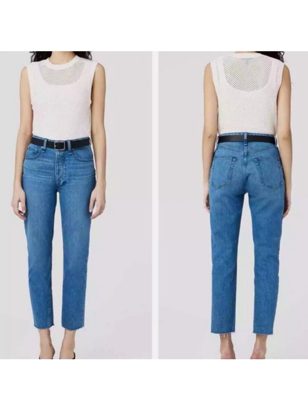 RAG & BONE NINA High Rise Ankle Cigarette Button-Fly Poppy Wash Jeans Size 27